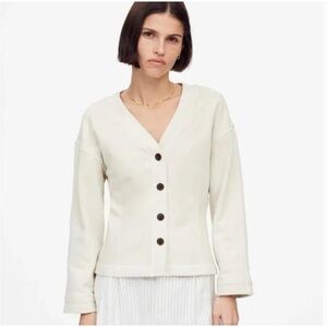 Madewell Cream Button Up Cardigan
